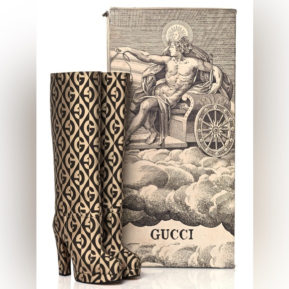 Gucci GG Rhombus Platform Boots •BRAND NEW• With Original Box, Dustbags+Receipts - Picture 2 of 6